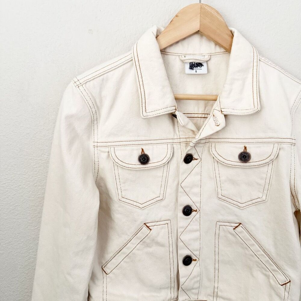 BDG x URBAN OUTFITTERS | Ivory Cream Ecru Jean Western Denim Jacket | Small - Picture 5 of 10